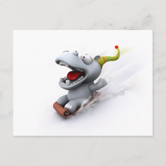 Hippopotamus Briefkaart (Voorkant)