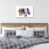 Hippopotamus Canvas Afdruk (Insitu (Slaapkamer))