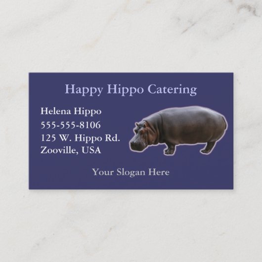Hippopotamus Cartes de visite (Devant)