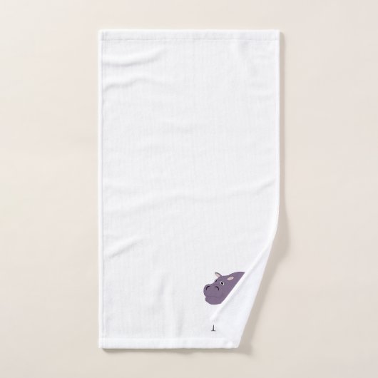 Hippopotamus Design Monogrammed (Serviette à main)