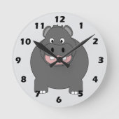 Hippopotamus Design Ronde Klok (Voorkant)