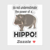 Hippopotamus Dier Grappig Hippo Sticker (Vel)