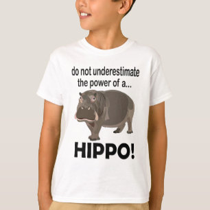 Hippopotamus Dierlijke Grappige Hippo Kinder T-shirt
