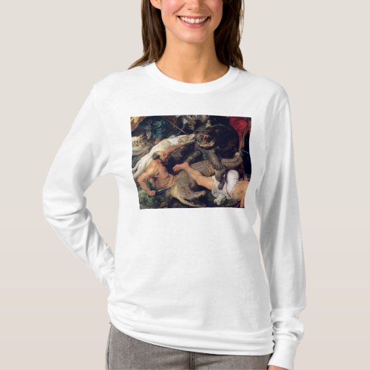 Hippopotamus en Crocodile Hunt, c.1615-16 T-shirt (Voorkant)