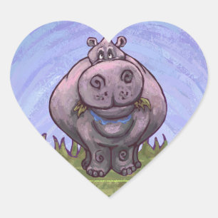 Hippopotamus Gifts & Accessoires Hart Sticker
