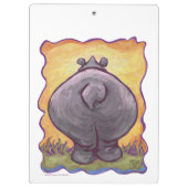 Hippopotamus Gifts & Accessoires Klembord (Achterkant)