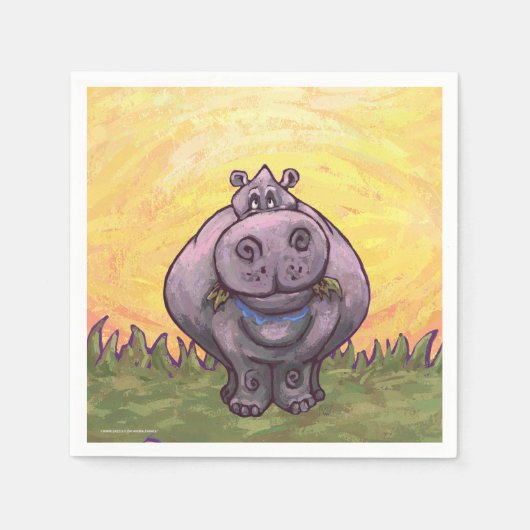 Hippopotamus Gifts & Accessoires Servet (Voorkant)