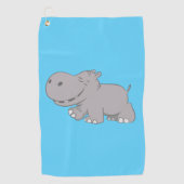 Hippopotamus Golfhanddoek (Voorkant)