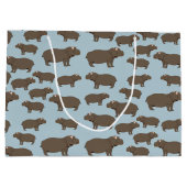 Hippopotamus Hippo Pattern Groot Cadeauzakje (Achterkant)