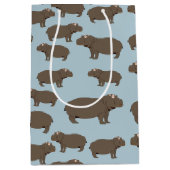 Hippopotamus Hippo Pattern Medium Cadeauzakje (Voorkant)