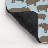 Hippopotamus Hippo Pattern Muismat (Hoek)