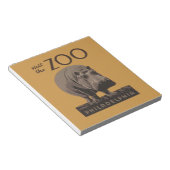 Hippopotamus hippo zoo poster wpa notitieblok (Schuin)