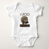 Hippopotamus  hippo zoo poster wpa romper (Voorkant)