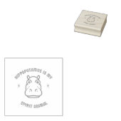 hippopotamus is mijn gedistilleerde dier 	rubberstempel (Gestempeld)