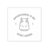 hippopotamus is mijn gedistilleerde dier 	rubberstempel (Afrduk)