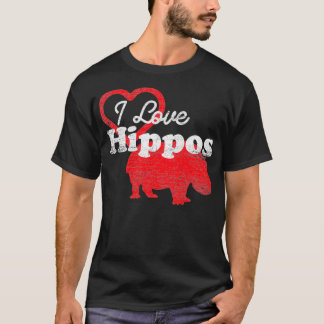 Hippopotamus love Valentijnsdag T-shirt