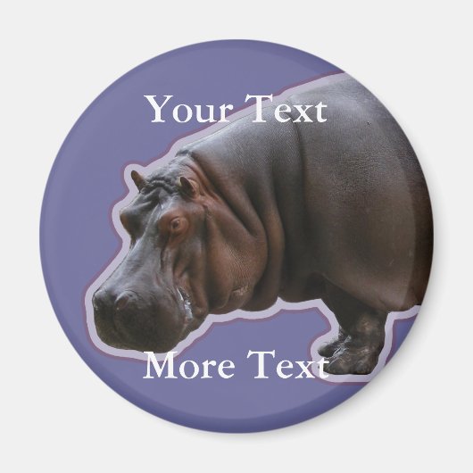 Hippopotamus Magnet Magneet (Voorkant)