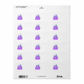 Hippopotamus met Pet en Bloem Etiket (Full Sheet)