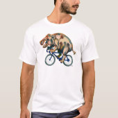 Hippopotamus op de fiets t-shirt (Voorkant)
