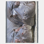Hippopotamus op Large Fleece Blanket Deken (Voorkant)