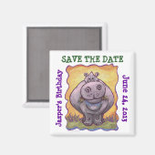 Hippopotamus Party Center Magneet (Voorkant / Achterkant)