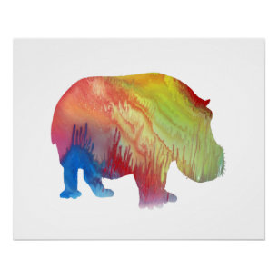 Hippopotamus Perfect Poster