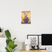 Hippopotamus Poster Personnalisé Chambre (Bureau à domicile)