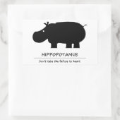 hippopotamus rechthoekige sticker (Tas)