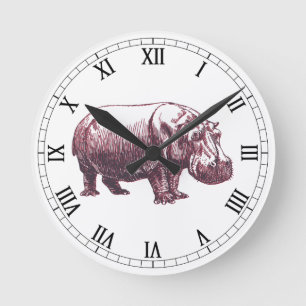 Hippopotamus Ronde Klok