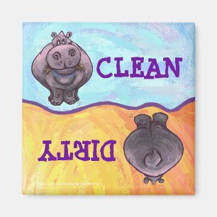 Hippopotamus Sale / Lave-vaisselle propre Magnet