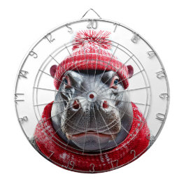 Hippopotamus Scarf and Beany  Dartbord