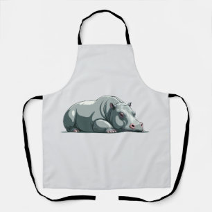 Hippopotamus Schattig Leuk Dier Slaapkalm Schort