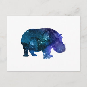 Hippopotamus Silhouette Briefkaart