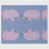 Hippopotamus snor Glossy Wrapping Papier (Vlak)