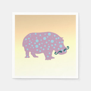 Hippopotamus Standaard Cocktail Papier Servetten