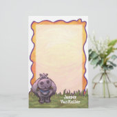 Hippopotamus Stationery Briefpapier (Staand voorkant)