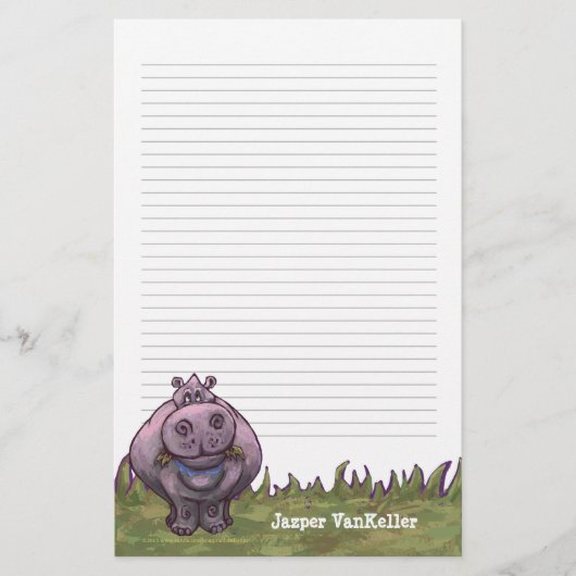 Hippopotamus Stationery Briefpapier (Voorkant)