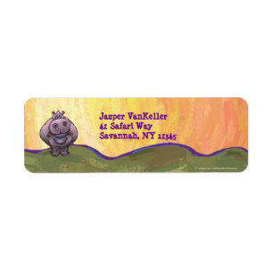 Hippopotamus Stationery Etiket