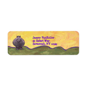 Hippopotamus Stationery Etiket