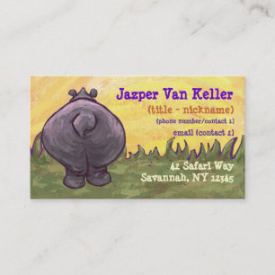 Hippopotamus Stationery Visitekaartje