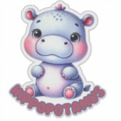 HIPPOPOTAMUS - STICKER DE NURSERY (Devant)