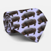 Hippopotamus Stropdas (Opgerold)