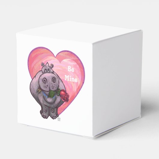 Hippopotamus Valentijnsdag Bedankdoosjes (Achterkant)