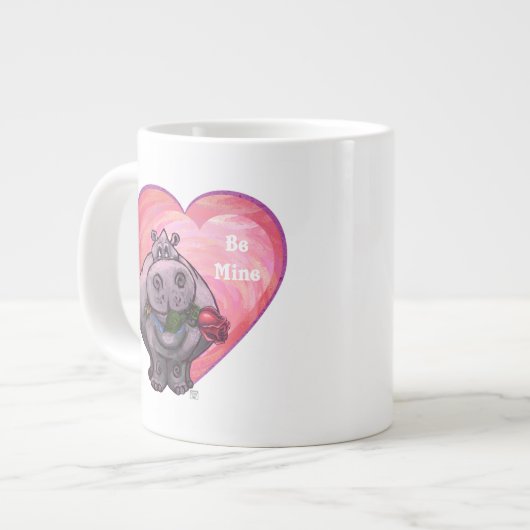 Hippopotamus Valentijnsdag Grote Koffiekop (Voorkant links)