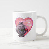 Hippopotamus Valentijnsdag Grote Koffiekop (Rechts)