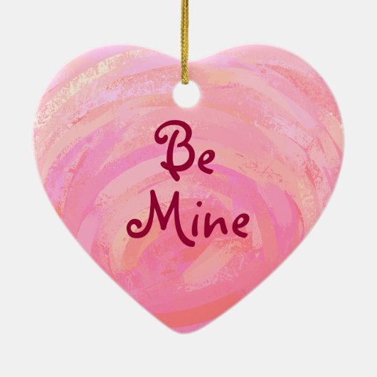 Hippopotamus Valentijnsdag Keramisch Ornament (Achterkant)