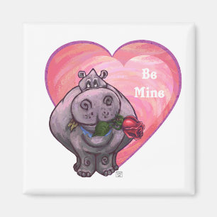 Hippopotamus Valentijnsdag Magneet