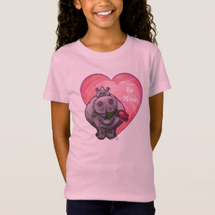 Hippopotamus Valentijnsdag T-shirt