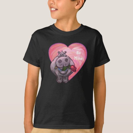 Hippopotamus Valentijnsdag T-shirt (Voorkant)
