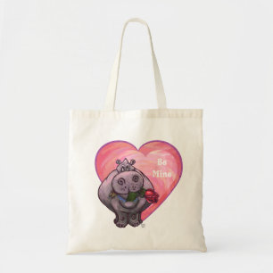 Hippopotamus Valentijnsdag Tote Bag